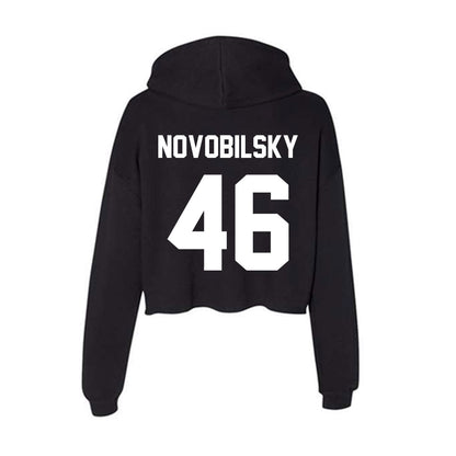 Rutgers - NCAA Baseball : Kevin Novobilsky - Women's Crop Fleece Hoodie-1
