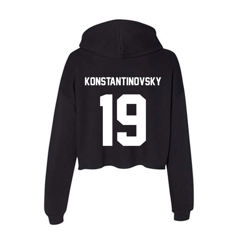 Rutgers - NCAA Baseball : Zack Konstantinovsky - Women's Crop Fleece Hoodie-1
