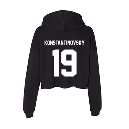 Rutgers - NCAA Baseball : Zack Konstantinovsky - Women's Crop Fleece Hoodie-1