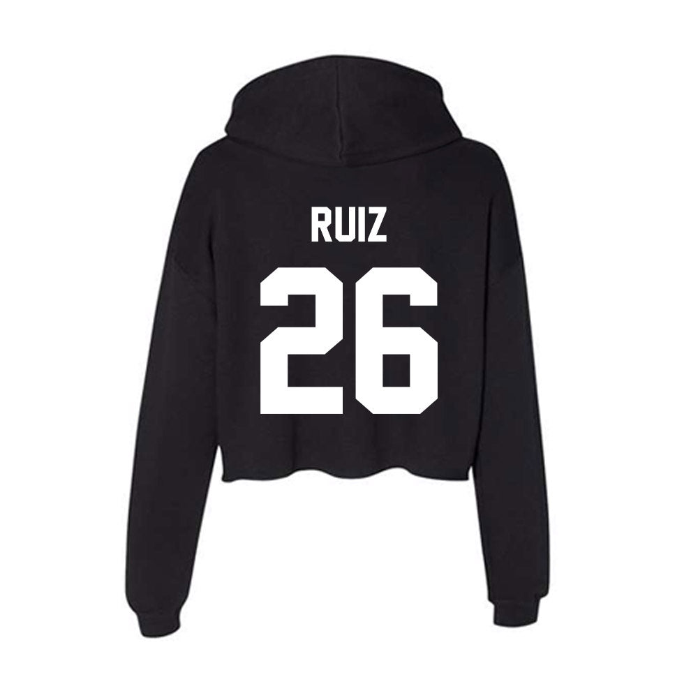 Rutgers - NCAA Men's Soccer : Erick Ruiz - Women's Crop Fleece Hoodie-1