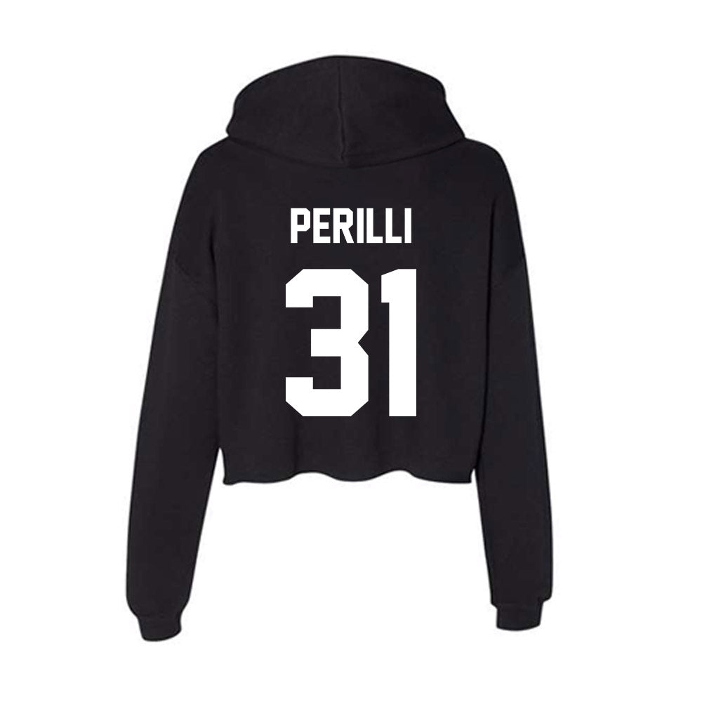 Rutgers - NCAA Baseball : Quinten Perilli - Women's Crop Fleece Hoodie-1