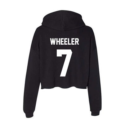 Rutgers - NCAA Women's Basketball : Precious Gem Wheeler - Women's Crop Fleece Hooded Sweatshirt-1