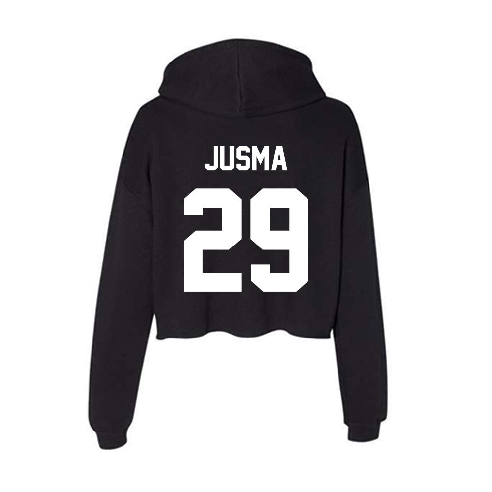 Rutgers - NCAA Football : Sebastian Jusma - Women's Crop Fleece Hoodie-1