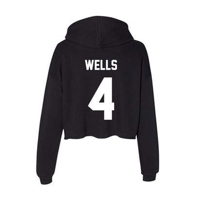 Rutgers - NCAA Baseball : Trey Wells - Women's Crop Fleece Hoodie-1