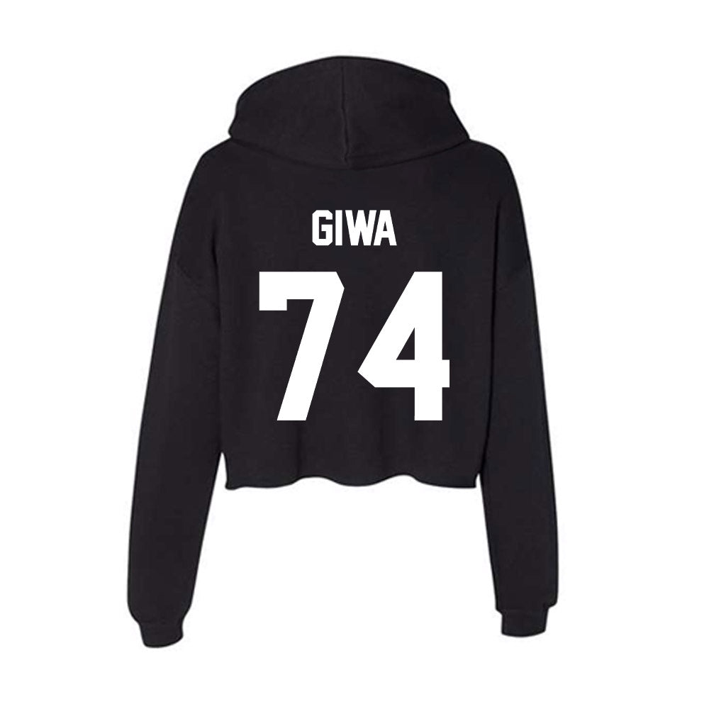 Rutgers - NCAA Football : Moshood Giwa - Women's Crop Fleece Hoodie-1