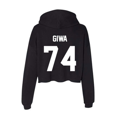 Rutgers - NCAA Football : Moshood Giwa - Women's Crop Fleece Hoodie-1
