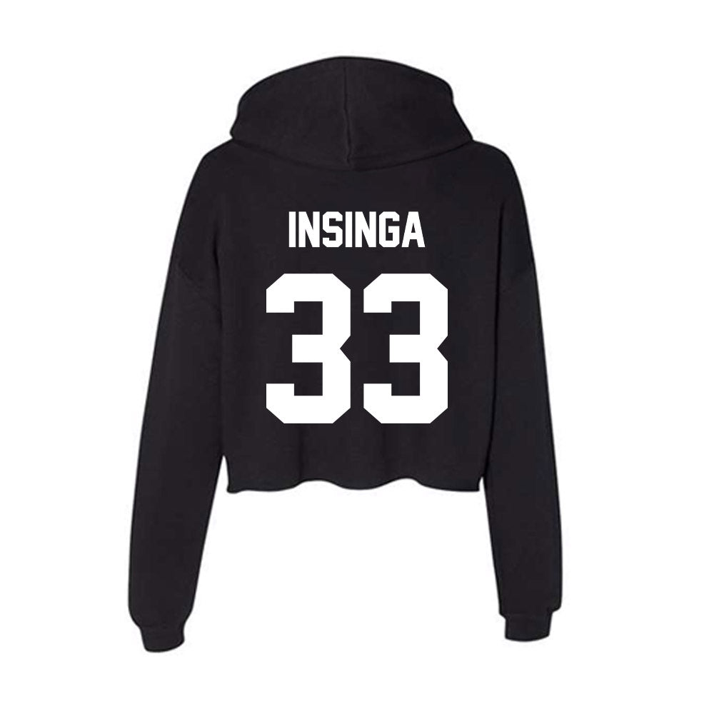 Rutgers - NCAA Football : John Insinga - Women's Crop Fleece Hoodie-1