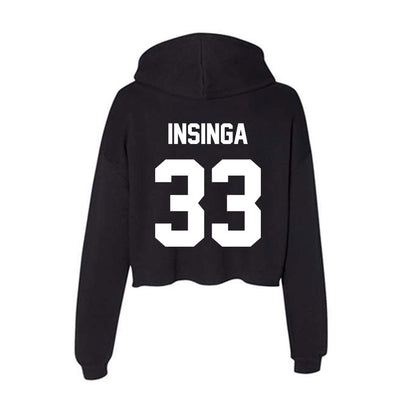 Rutgers - NCAA Football : John Insinga - Women's Crop Fleece Hoodie-1