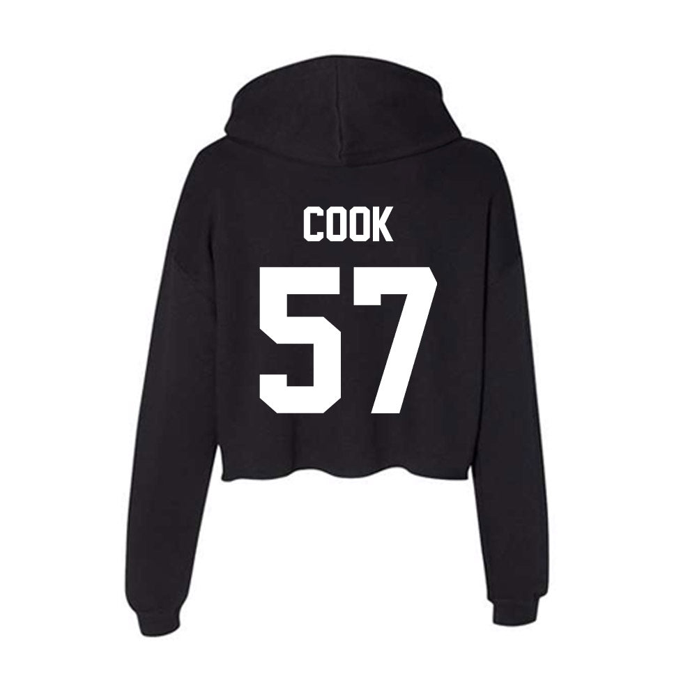 Rutgers - NCAA Football : Isaiah Cook - Women's Crop Fleece Hoodie-1