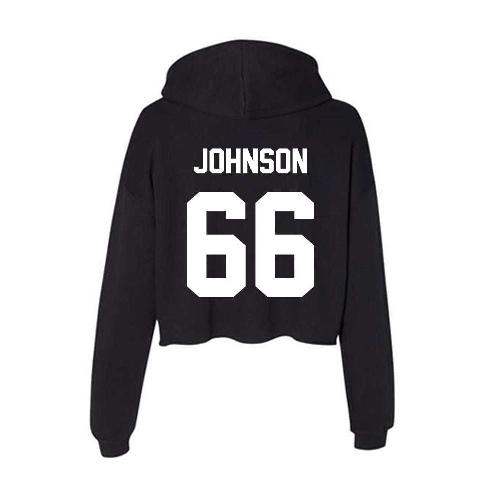 Rutgers - NCAA Football : Donovan Johnson - Women's Crop Fleece Hoodie-1