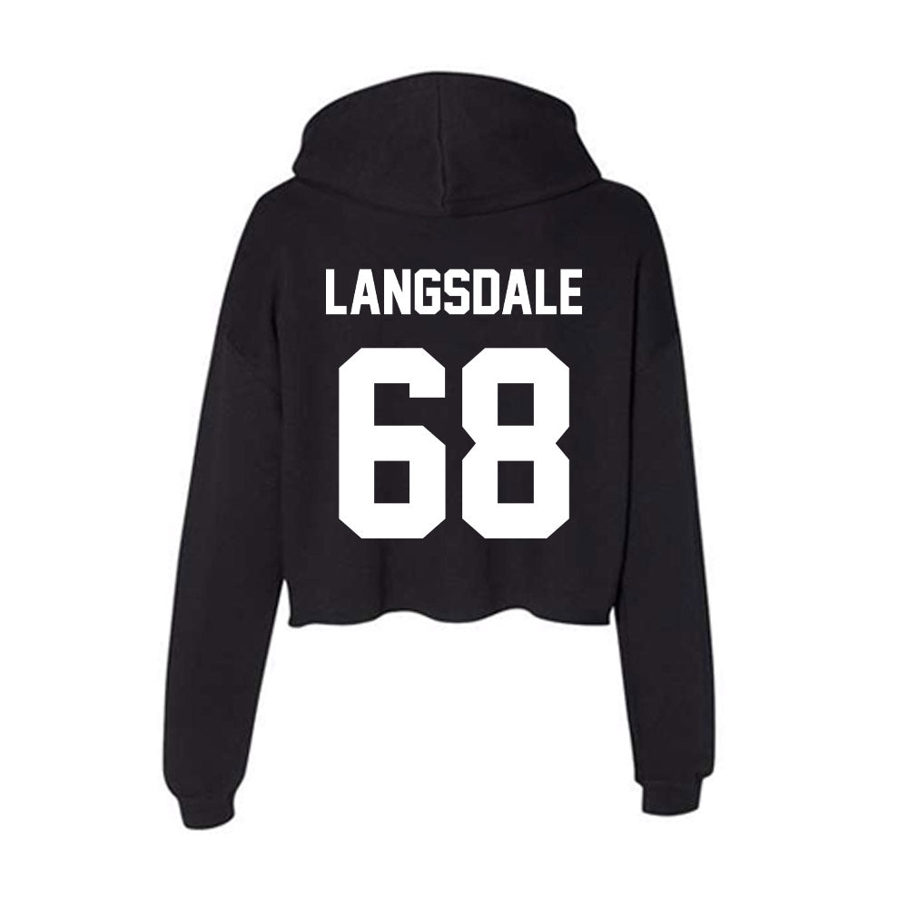 Rutgers - NCAA Football : Ryder Langsdale - Women's Crop Fleece Hoodie-1