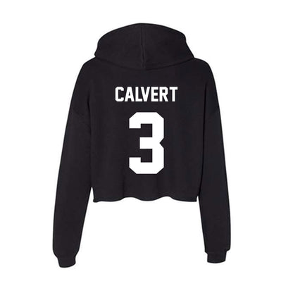Rutgers - NCAA Women's Soccer : Lilia Calvert - Women's Crop Fleece Hooded Sweatshirt-1