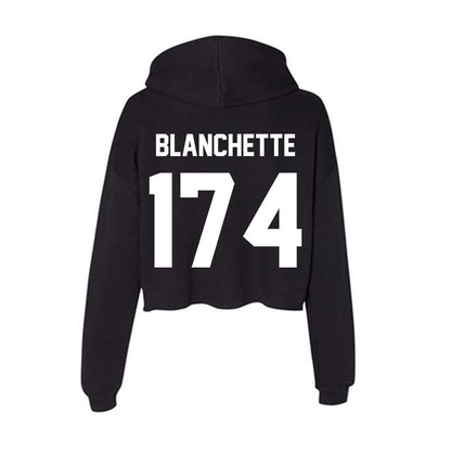 Rutgers - NCAA Wrestling : Nate Blanchette - Women's Crop Fleece Hoodie-1