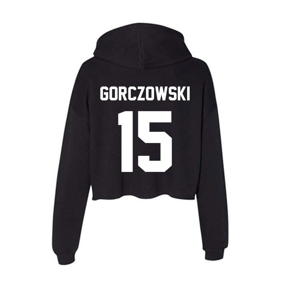 Rutgers - NCAA Men's Soccer : Simon Gorczowski - Women's Crop Fleece Hoodie-1