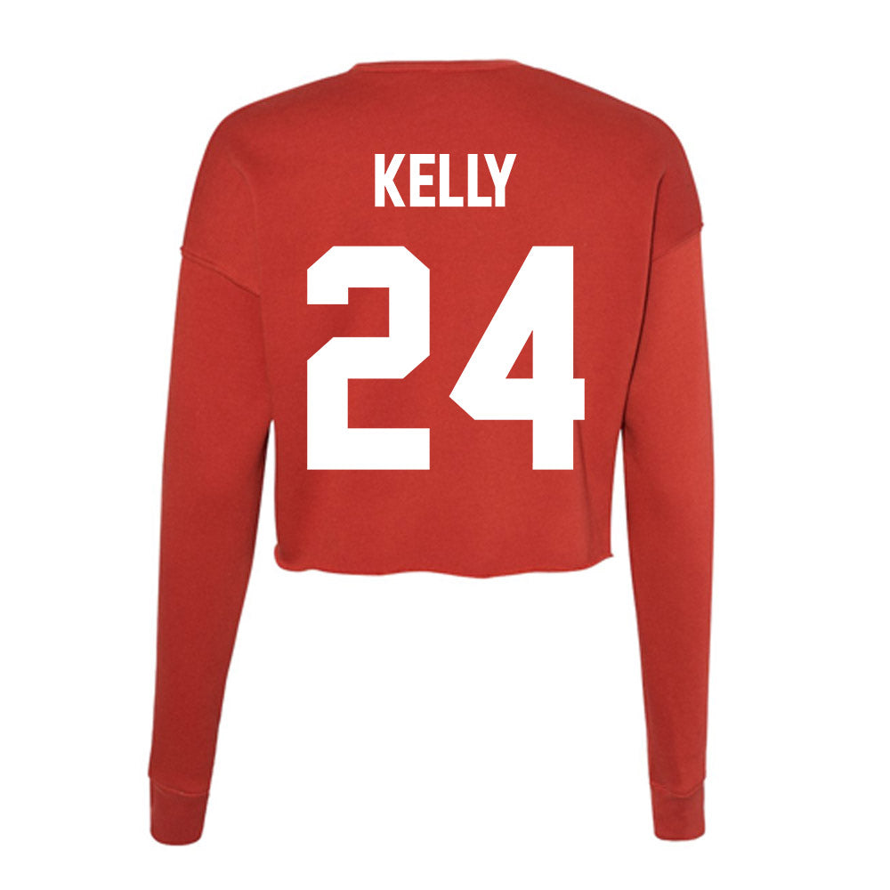 Rutgers - NCAA Men's Lacrosse : Mason Kelly - Women's Cropped Crew Fleece-1
