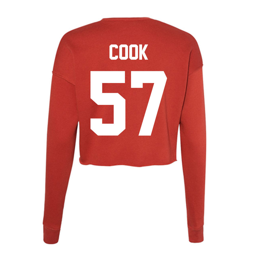 Rutgers - NCAA Football : Isaiah Cook - Women's Cropped Crew Fleece-1