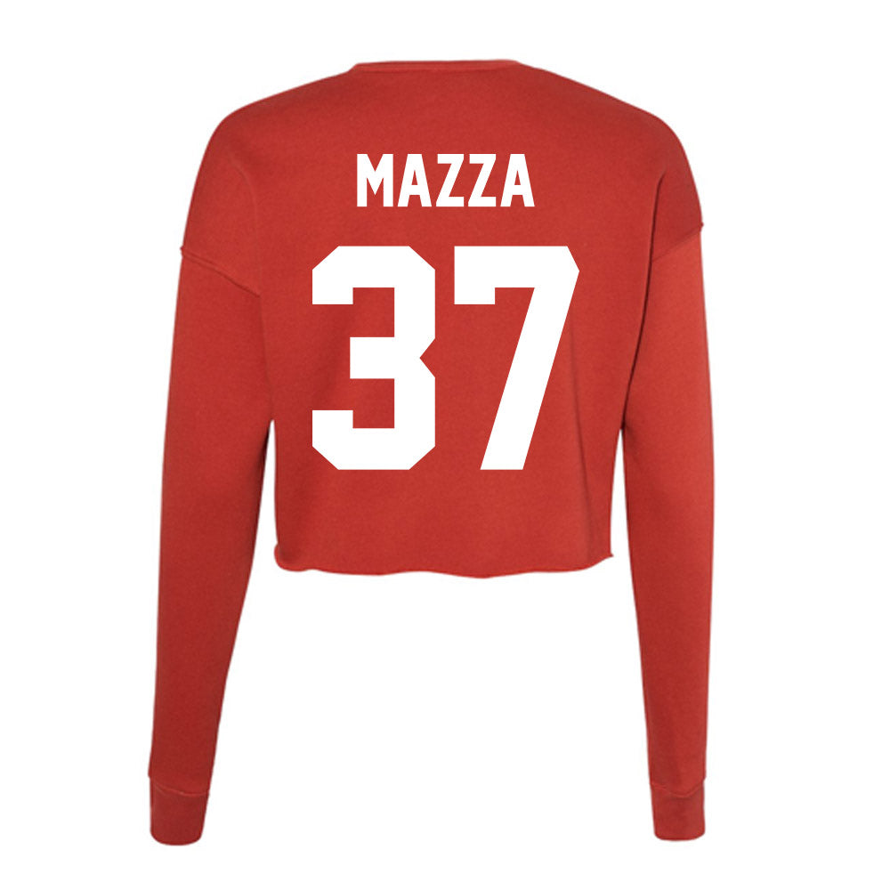 Rutgers - NCAA Baseball : Joe Mazza - Women's Cropped Crew Fleece-1