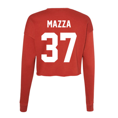 Rutgers - NCAA Baseball : Joe Mazza - Women's Cropped Crew Fleece-1