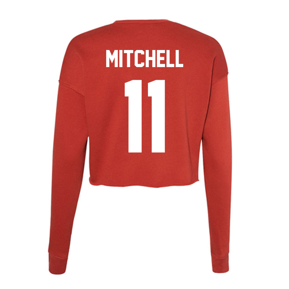 Rutgers - NCAA Softball : Mia Mitchell - Women's Cropped Crew Fleece-1