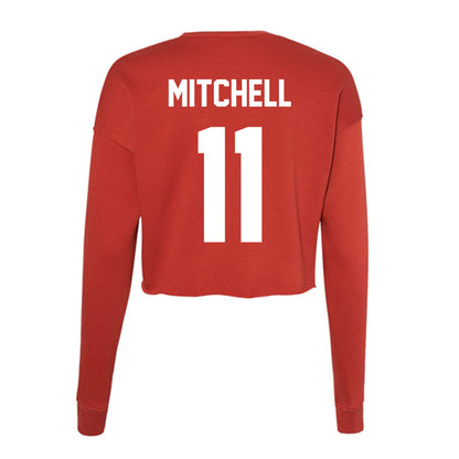 Rutgers - NCAA Softball : Mia Mitchell - Women's Cropped Crew Fleece-1
