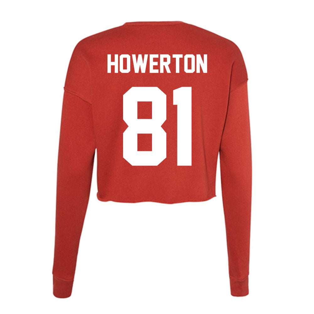 Rutgers - NCAA Football : DJ Howerton - Women's Cropped Crew Fleece-1