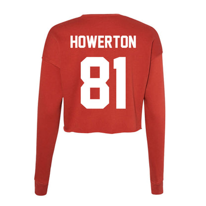 Rutgers - NCAA Football : DJ Howerton - Women's Cropped Crew Fleece-1
