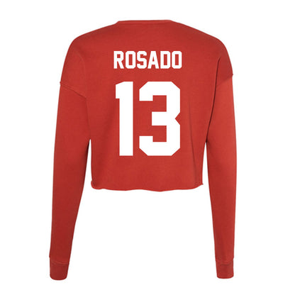 Rutgers - NCAA Baseball : Julius Rosado - Women's Cropped Crew Fleece-1