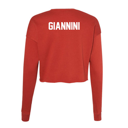 Rutgers - NCAA Women's Swimming & Diving : Valentina Giannini - Women's Cropped Crew Fleece-1
