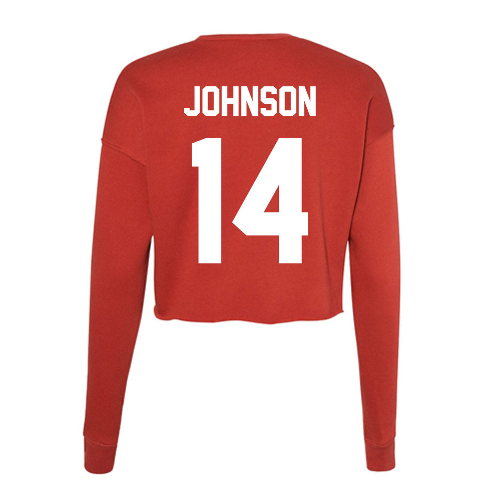 Rutgers - NCAA Football : RJ Johnson - Women's Cropped Crew Fleece-1