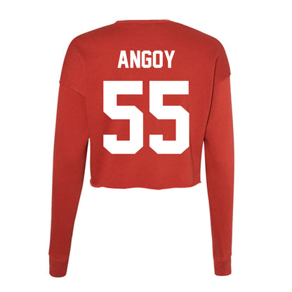 Rutgers - NCAA Football : Zaire Angoy - Women's Cropped Crew Fleece-1