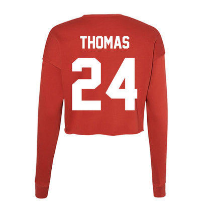 Rutgers - NCAA Women's Basketball : Zennia Thomas - Women's Cropped Crew Fleece-1