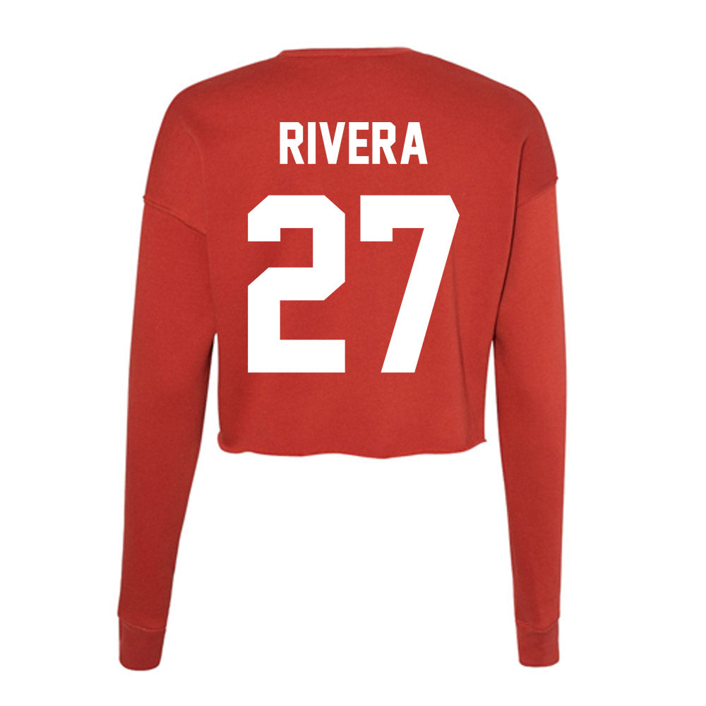 Rutgers - NCAA Baseball : Gabe Rivera - Women's Cropped Crew Fleece-1