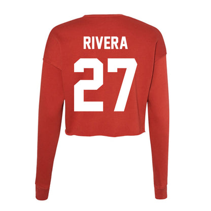 Rutgers - NCAA Baseball : Gabe Rivera - Women's Cropped Crew Fleece-1