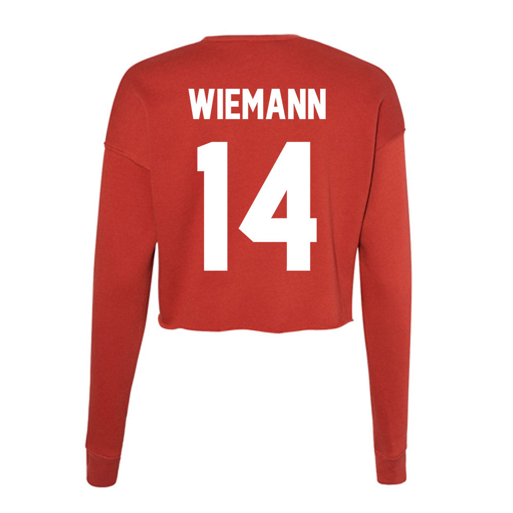 Rutgers - NCAA Women's Volleyball : Addison Wiemann - Women's Cropped Crew Fleece-1