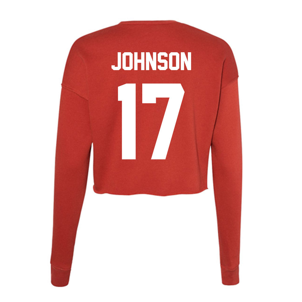 Rutgers - NCAA Football : MJ Johnson - Women's Cropped Crew Fleece-1
