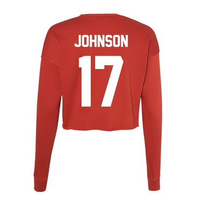 Rutgers - NCAA Football : MJ Johnson - Women's Cropped Crew Fleece-1