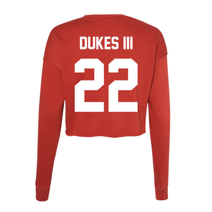 Rutgers - NCAA Football : Michael Dukes III - Women's Cropped Crew Fleece-1