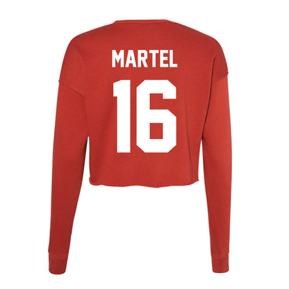 Rutgers - NCAA Baseball : Logan Martel - Women's Cropped Crew Fleece-1