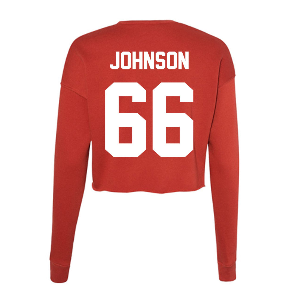 Rutgers - NCAA Football : Donovan Johnson - Women's Cropped Crew Fleece-1