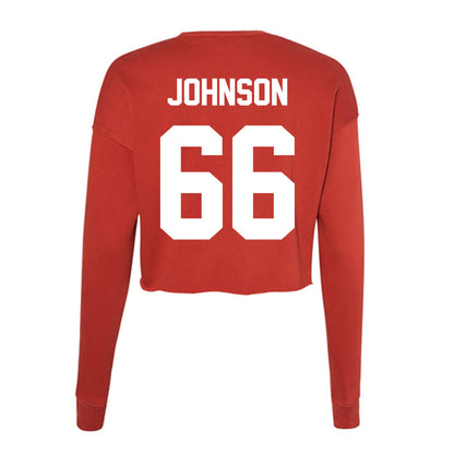 Rutgers - NCAA Football : Donovan Johnson - Women's Cropped Crew Fleece-1