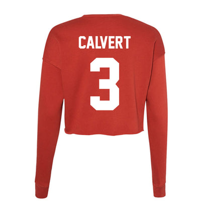 Rutgers - NCAA Women's Soccer : Lilia Calvert - Women's Cropped Crew Fleece-1