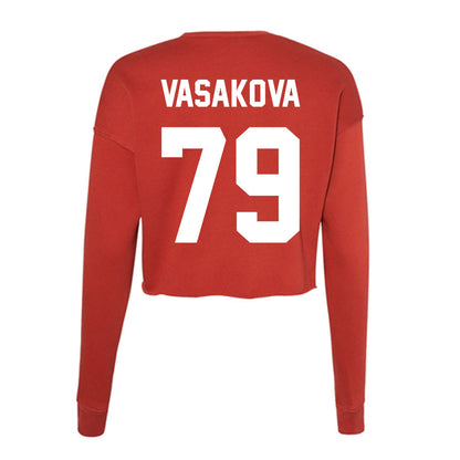 Rutgers - NCAA Women's Soccer : Adela Vasakova - Women's Cropped Crew Fleece-1