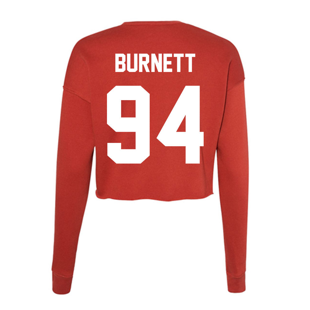 Rutgers - NCAA Football : Jdan Burnett - Women's Cropped Crew Fleece-1