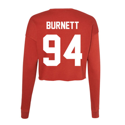 Rutgers - NCAA Football : Jdan Burnett - Women's Cropped Crew Fleece-1