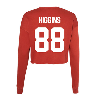 Rutgers - NCAA Football : Michael Higgins - Women's Cropped Crew Fleece-1