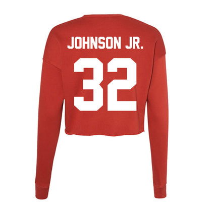 Rutgers - NCAA Football : RJ Johnson Jr. - Women's Cropped Crew Fleece-1