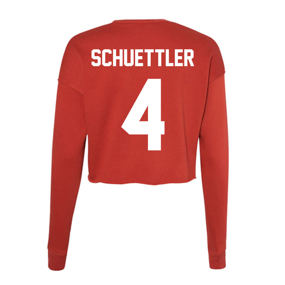Rutgers - NCAA Softball : Charleigh Schuettler - Women's Cropped Crew Fleece-1