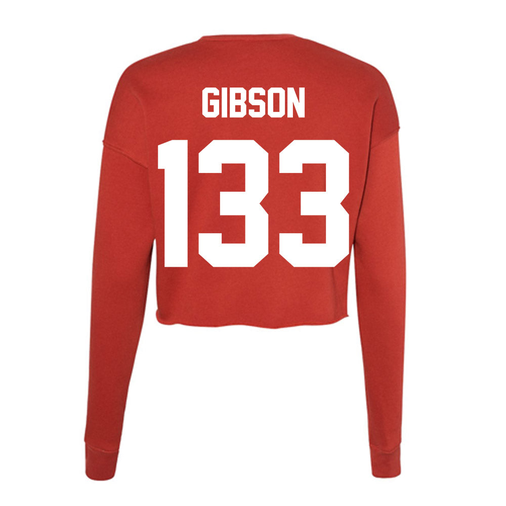 Rutgers - NCAA Wrestling : Mason Gibson - Women's Cropped Crew Fleece-1