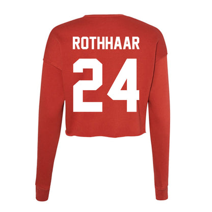 Rutgers - NCAA Football : Benjamin Rothhaar - Women's Cropped Crew Fleece-1