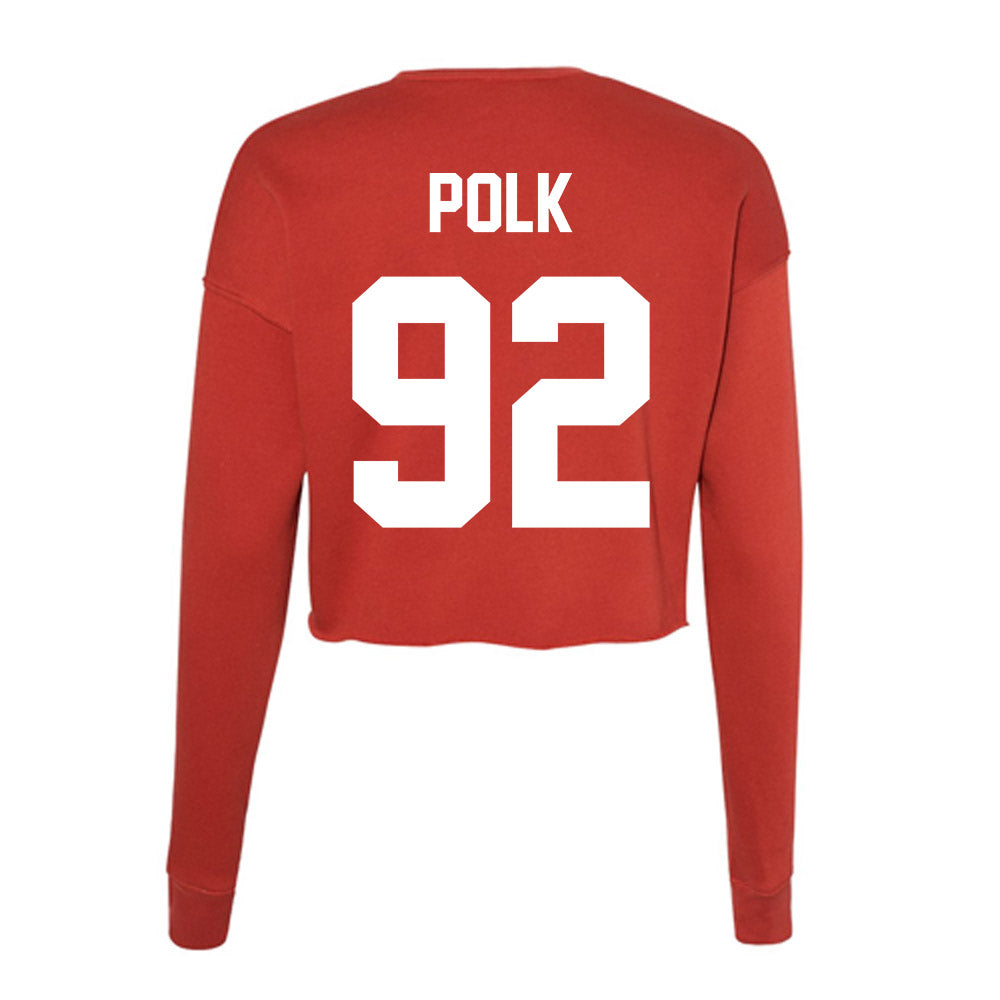 Rutgers - NCAA Football : Jermaine Polk - Women's Cropped Crew Fleece-1